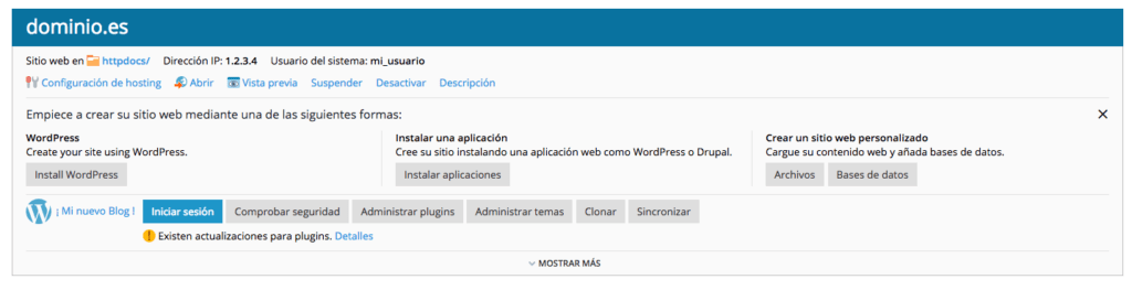 7. Iniciar sesión en el panel de WordPress